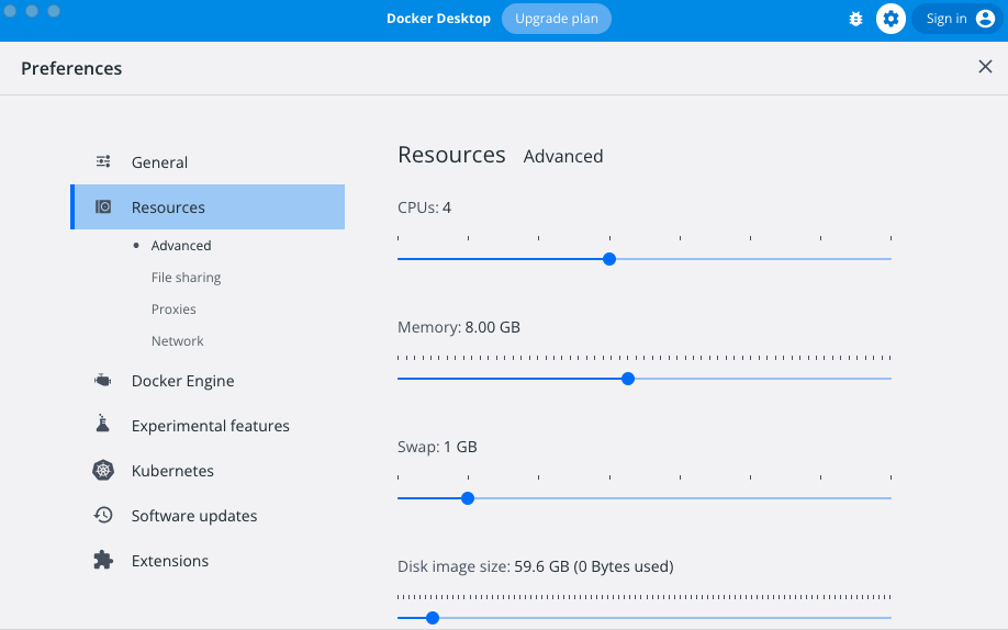 Docker Memory